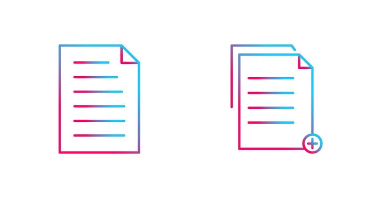 document and two files  Icon