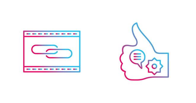 Link Optimization and Like Marketing Icon vector