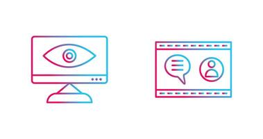 Web Visibility and Web Support  Icon vector