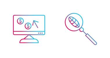Pay Per Click and Organic Search Icon vector