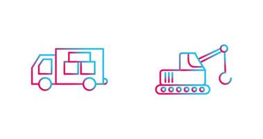 Logistics Car and Lifter Icon vector