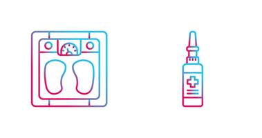 Weighing Scale and Nasal Icon vector