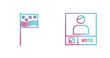 Flags and Candidate Banner Icon vector