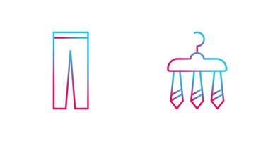 Trousers and Three Ties Icon vector