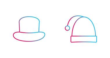 Hat and Christmas Icon vector