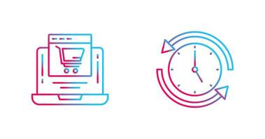 Add to Cart and Run time Icon vector