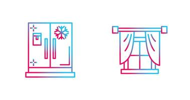 Window and Fridge Icon vector