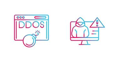 Dados Attack and Threat Icon vector