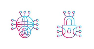 Global Malware and Cyber defence Icon vector