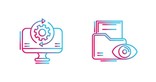 Synchronization and Data Visualization Icon vector
