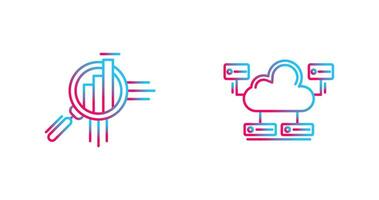 Business Analytics and Cloud Database Icon vector