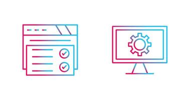 Web Browser and Monitor Screen Icon vector