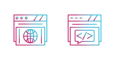 Browser and Message Icon vector
