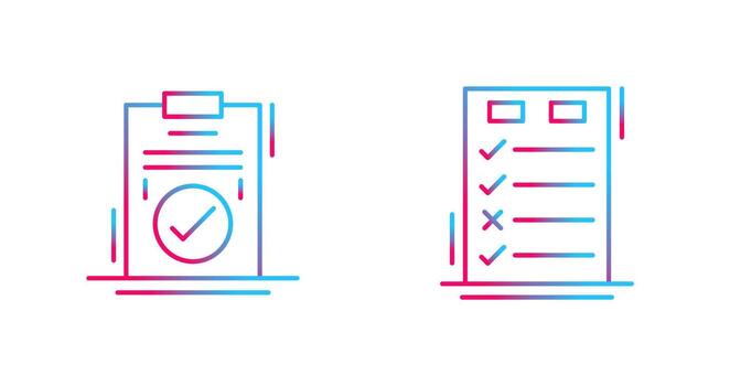 hoy a hecho cheque lista y marca de verificación icono vector