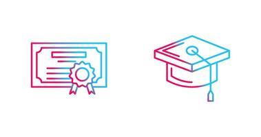 Diploma and Cap Icon vector