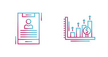 inteligente teléfono y lucro icono vector