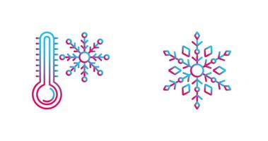 Snow Flake and Cold Icon vector