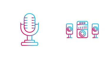 Microphone and Sound System Icon vector