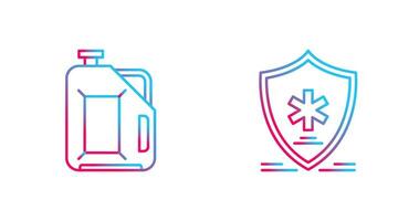 Jerrycan and Medical Symbol Icon vector