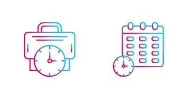 Briefcase and Calender Icon vector