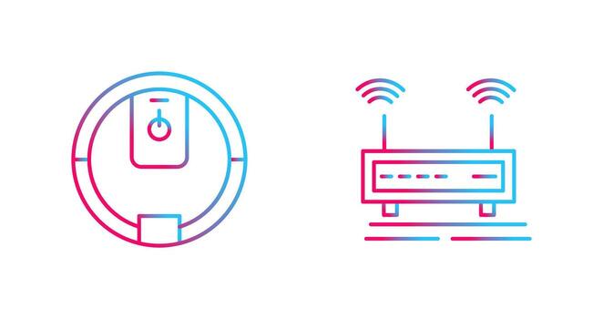 Power Button and Wifi Signals Icon vector