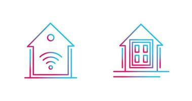 Smart Home and Window Icon vector