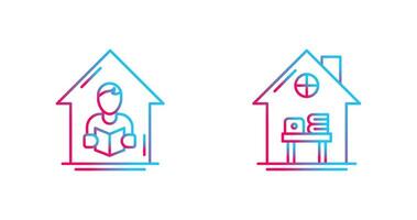 Home Learning and Home Work Place Icon vector