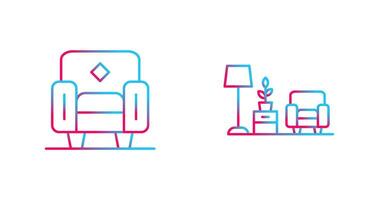 Armchair and Living Room Icon vector