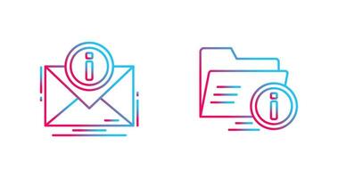 e mail and folder Icon vector