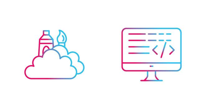 creative and coding Icon vector