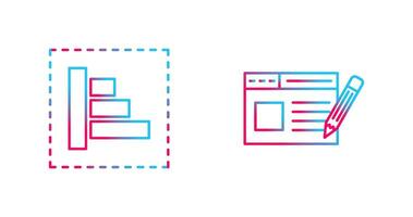 Object Alignment and Web Page Icon vector