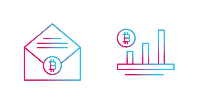 Mail and Chart Icon vector