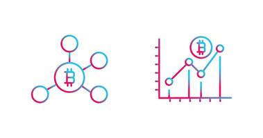 Network and Bars Icon vector