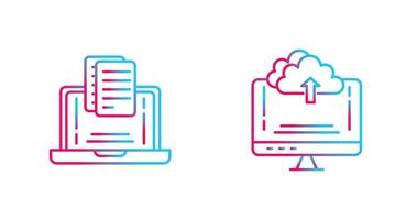 Document and Upload Icon vector
