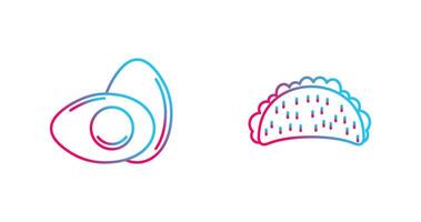 Egg and Tacos Icon vector