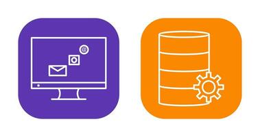 digital marketing and database management Icon vector