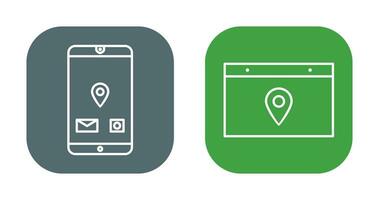 mobile application and location web advertising Icon vector