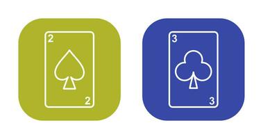 spades cards and clubs card Icon vector