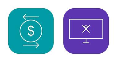 transaction and disconnected network  Icon vector