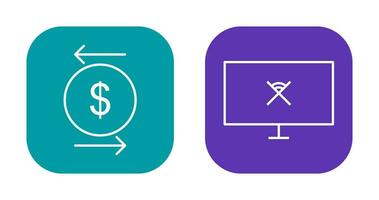 transaction and disconnected network  Icon vector