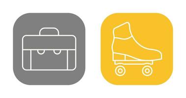 suitcase and skates  Icon vector