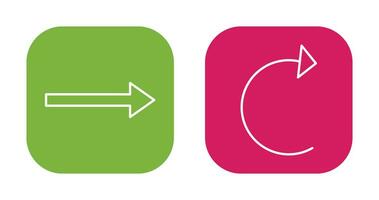 Derecha flecha y recargar icono vector