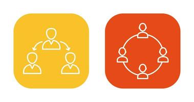 connected user and network group  Icon vector