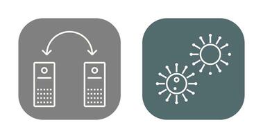 virus and network files  Icon vector