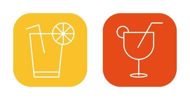 lemon juice and drinks Icon vector