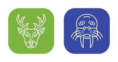 Deer and animal Icon vector