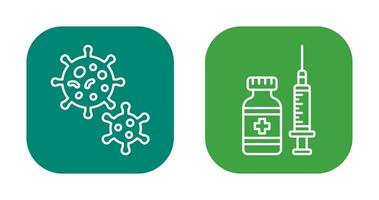 Virus and Vaccine Icon vector