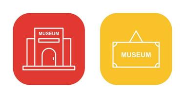 Museum Building and Museum Icon vector