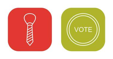 Tie and Vote Link Icon vector