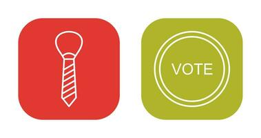 Tie and Vote Link Icon vector